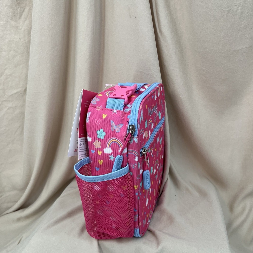 Bentgo Kids Insulated Lunch Tote Pink Rainbow Water-Resistant ‎ Ages 3+ - Picture 3 of 6